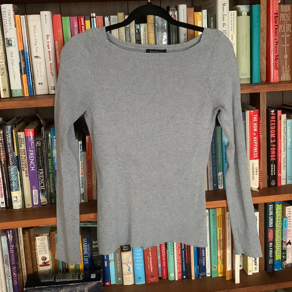 WHBM grey sweater top
